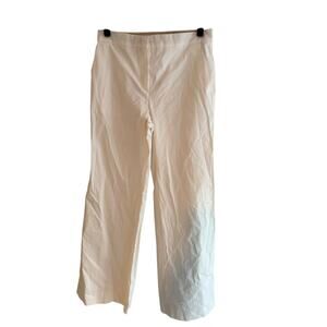 Max Mara Studio Cotton Twill Stretch Ivory Pants 8